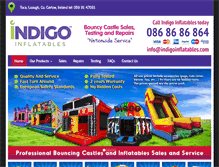 Tablet Screenshot of indigoinflatables.com
